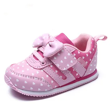 

Baby Sports Kids Campus Shoes children Casual girls Sneaker Fashion School shoes Bow tie Anti-Slippery Rubber Bottom