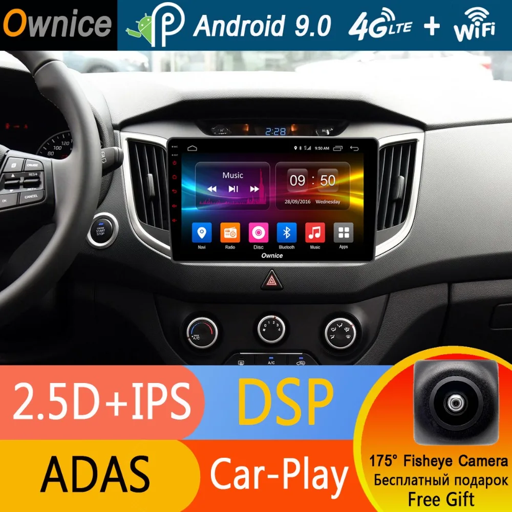 

10.1" IPS Android 9.0 8Core 4GB+32GB Car DVD Player for Hyundai Creta IX25 2015 2016 2017 2018 2019 GPS Radio Stereo DSP CarPlay