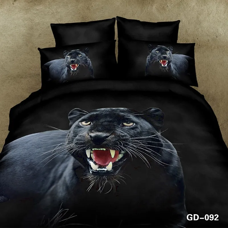 3d Black Panther Bedding Set Duvet Cover Super King Size Queen
