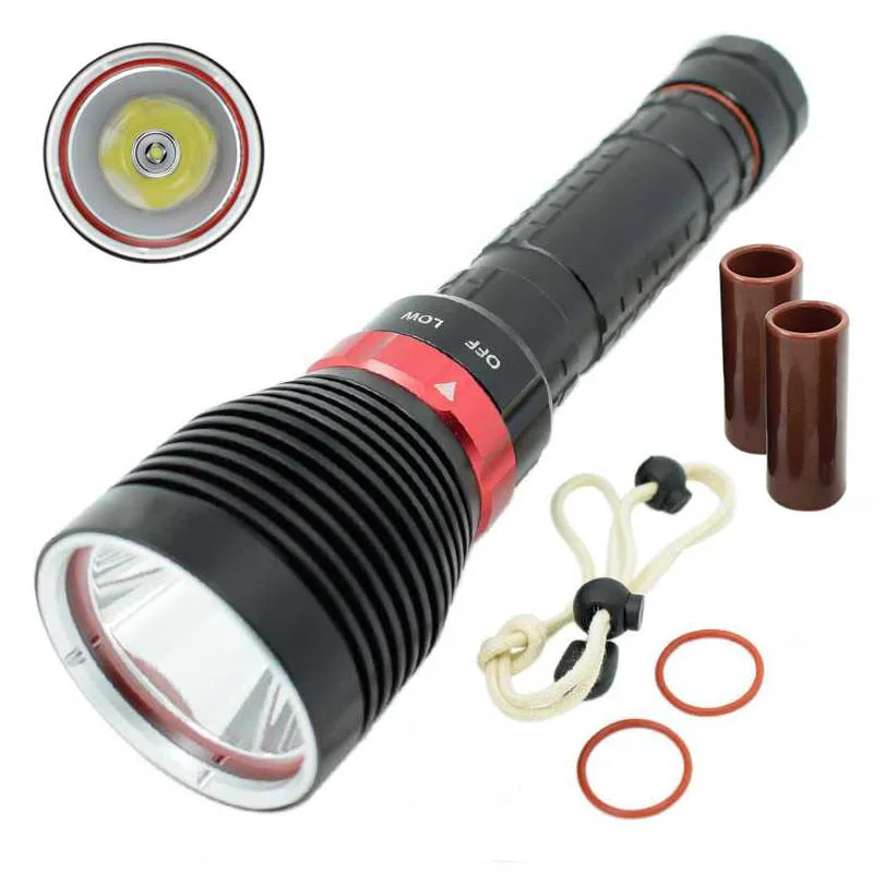 

Powerful Diving Torch 2000 Lumen XM-L L2 LED Diving Flashlight Waterproof Underwater Hunting Dive Scuba Light Spearfishing Lamp