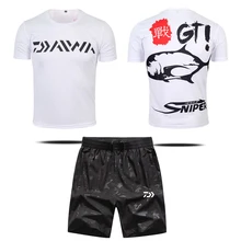 Новое поступление мужской дайв рыбалка комплект одежды дышащий Быстросохнущий короткий рукав рыболовные рубашки и брюки Открытый Спортивная одежда 8 стиль