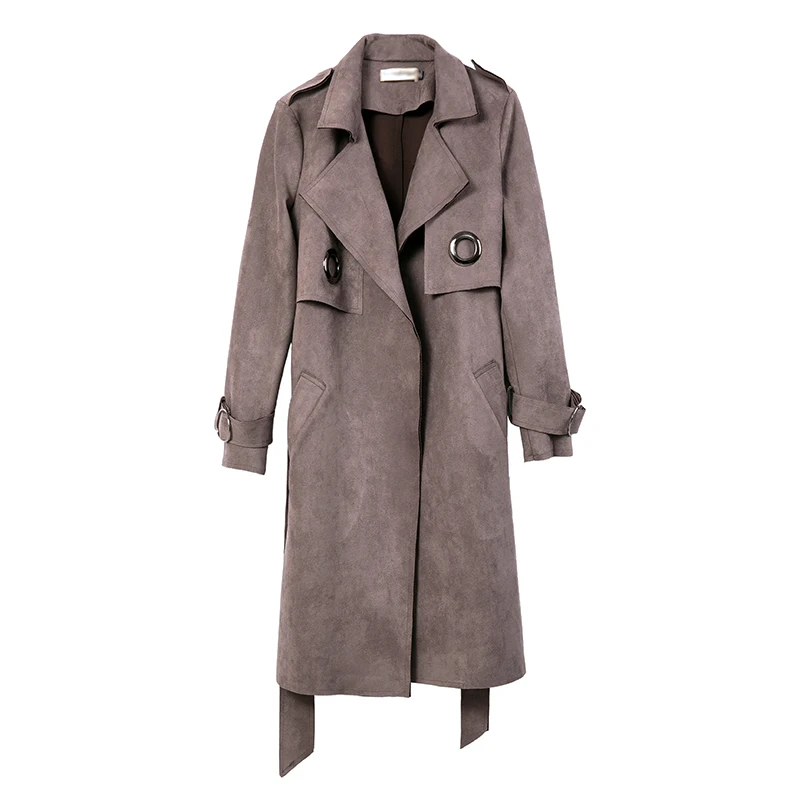 Mince Couleur 2 Coupe Pure D'hiver Sauvage 4 Femmes De Laçage Al79283 Daim 3 Automne Mode 2017 Longue Tempérament Nouvelle Et 1 5 vent Section qwxOw1Pf