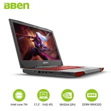 17.3inch Gaming Laptop 32GB/256GB SSD+2TB HDD quad cores intel i7 7700HQ wifi GTX1060 6G windows10 notebook