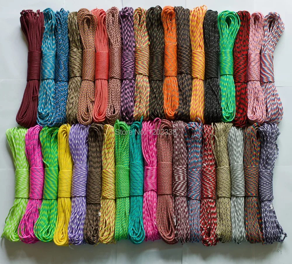 

2018 Real Fire Starter 100 Pcs/lot New 550 Paracord Parachute Cord Lanyard Rope 7 Strands Cores Free Fedex Shipping