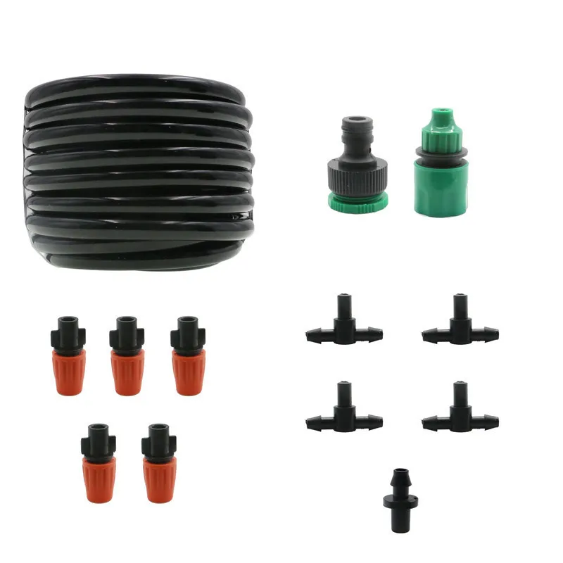 

13pcs Micro Sprayer Garden Irrigation Set 5m 4/7mm Hose DIY Gardening Sprinkler Head Hose Adjustable Misting Nozzle watering kit