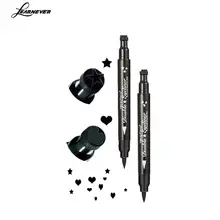 1 шт. черная водостойкая жидкая подводка для глаз звезда сердце тату штамп подводка для глаз карандаш долговечный Высокое качество двойная головка