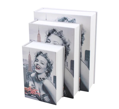 Книга в форме словаря Копилка Монеты ключи Сейф деньги секретный замок для книги-вверх вещи коробка для хранения - Цвет: Marilyn Monroe