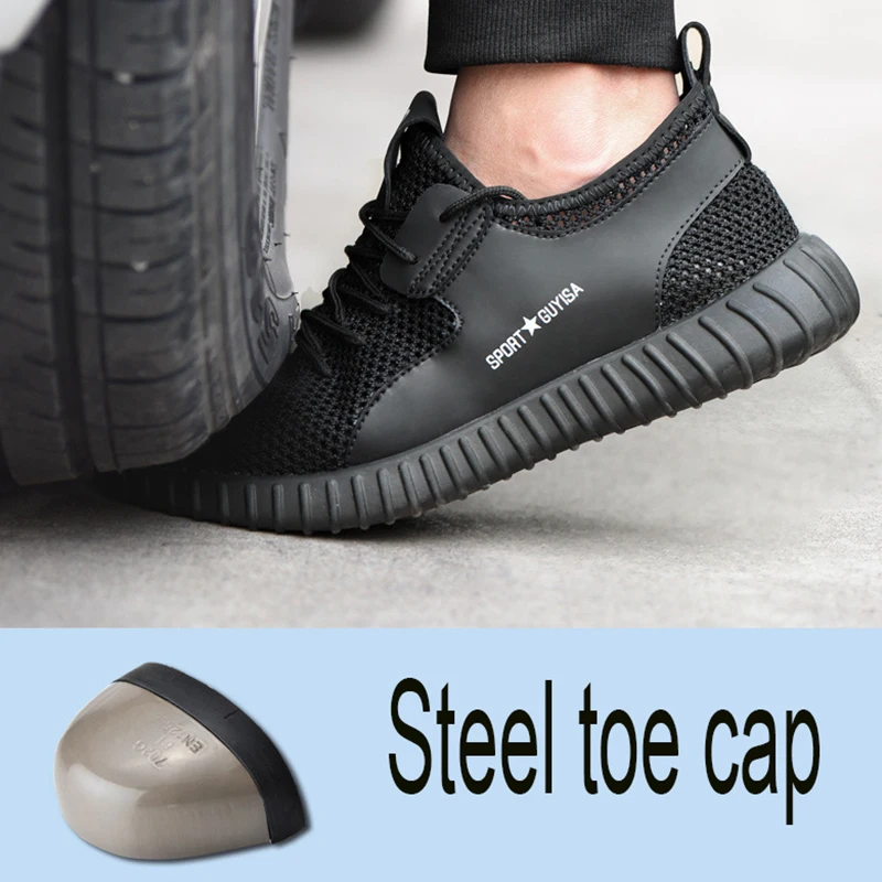 

Labor insurance shoes men's summer anti-smashing anti-piercing summer breathable comfortable mesh large size work shoes protecti