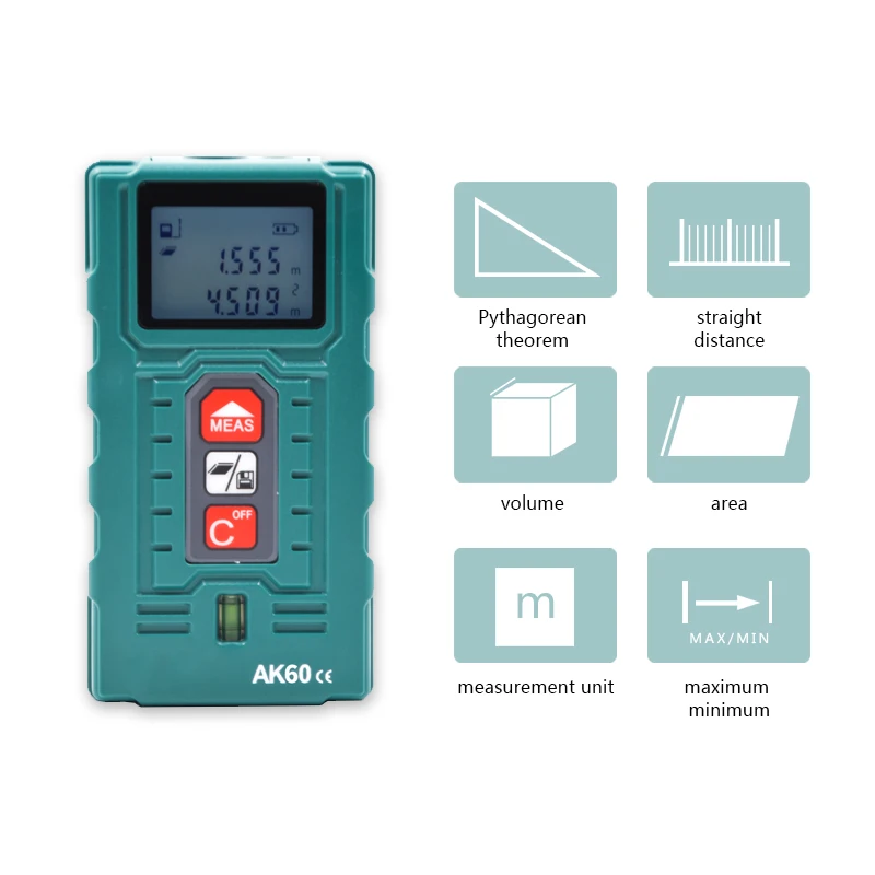 PRACMANU Anti-impact Laser Rangefinder 80M 100M Laser Distance MetrRange Finder Laser Tape Measure Build Device Digital PRACMANU Anti-impact Laser Rangefinder 80M 100M Laser Distance MetrRange Finder Laser Tape Measure Build Device Digital
