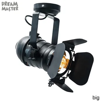 Industrial barn Door Vintage Ceiling Lights Theater Stage LED lighting lamp loft antique Store Shop led Ceiling Lamp luminaria 5