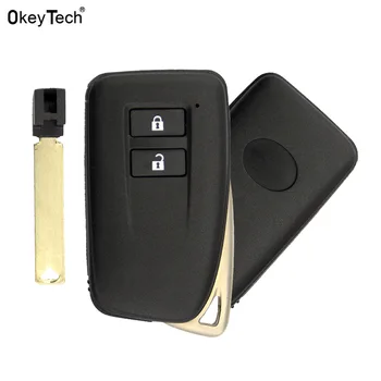 

OkeyTech High Quality Replacement Car Key Shell Case for Toyota LEXUS 2 Buttons smart card remote control key with small blade