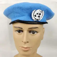 Новая армия США стиль мужской шерстяной берет с Кокарда шляпа синий военная шляпа в размерах-мир военных магазин