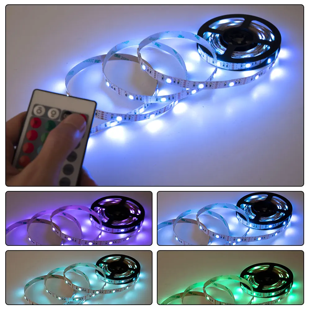 5V USB силовой светодиодный светильник RGB/белый/теплый белый/RGB 5050 SMD ТВ Настольный
