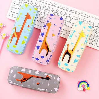 

1Pcs Giraffe Pencil Case Laser Cute Large Capacity Planner Pencil Bag School Supplie Material Escolar Escolar Papelaria