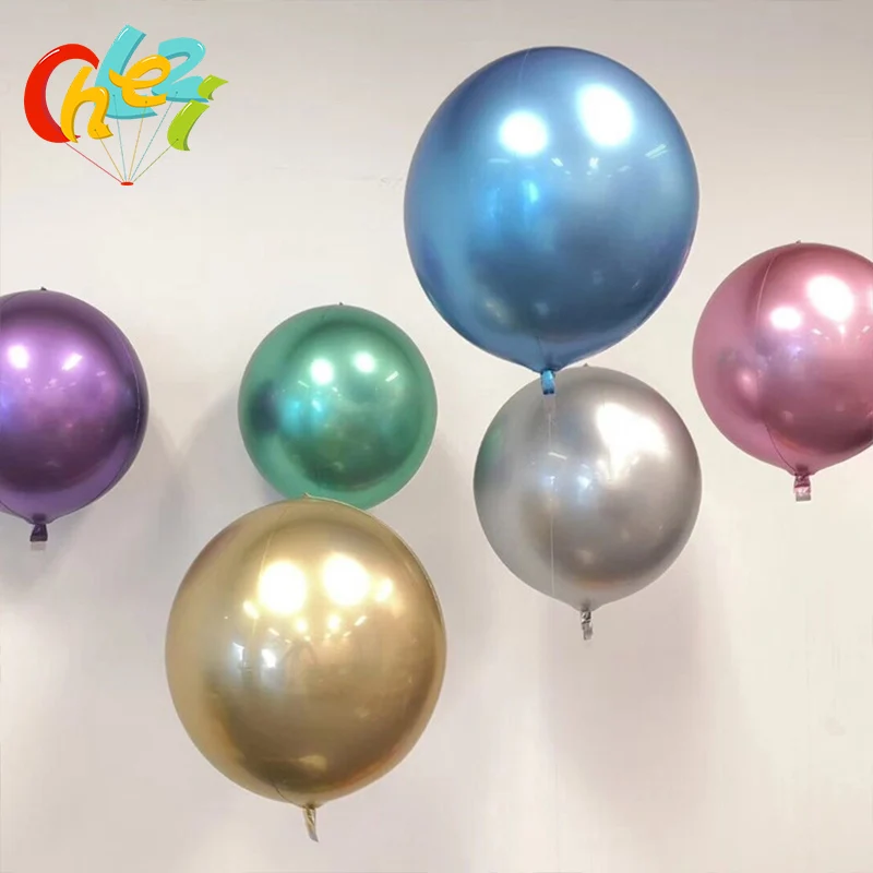 

1pcs 4D 22inch Metallic Dimensional Gold Silver Foil balloon Bridal Shower Wedding Engagement Decor Baby Birthday party Supplies