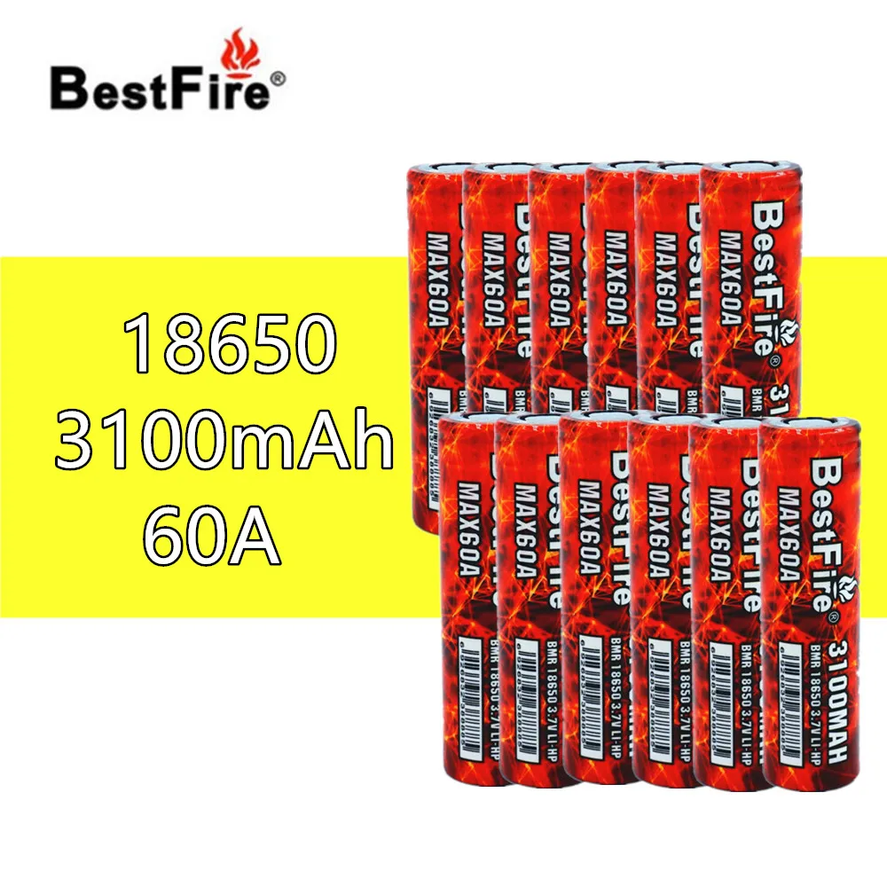12 шт. Bestfire 18650 3100 мАч 60A аккумуляторная батарея VS VTC6 для SMOK eleaf Joyetech IJOY Kangertech Vape Box Mod