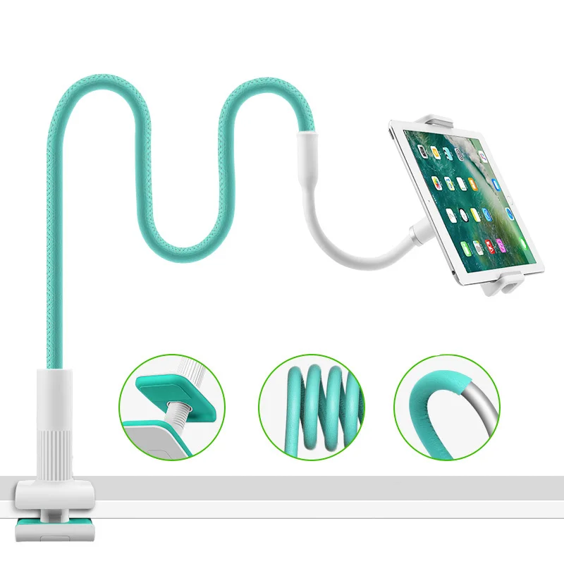 

Vmonv 360 Rotating Long Arm Leather Strong Tablet Stand Holder For Ipad Air Pro 4-12.9 Inch Samsung Kindle Lazy Bed Tablet Mount