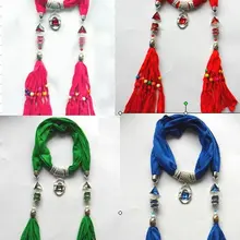 Новые модные шарфы с подвесками женские ожерелья Аксессуары шарфы шали новые шарфы из хлопка scarvf 60 шт