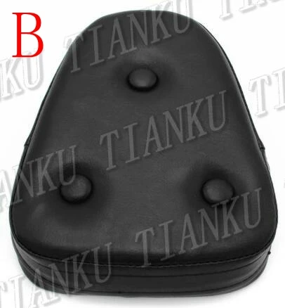 Новая черная кожаная спинка подушка для Sportster XL883 1200 48 72 Dyna Wide Glide Softail FLST FLT FLHT - Название цвета: B