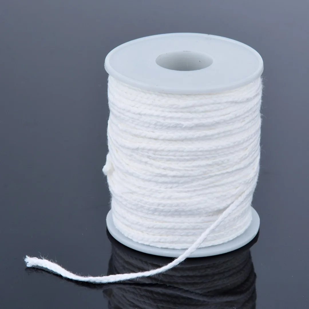 61M Length Square Braid Wicks 2.5mm Width Cotton Wick DIY Core Candle Making Supplies Durable Candle Accessories