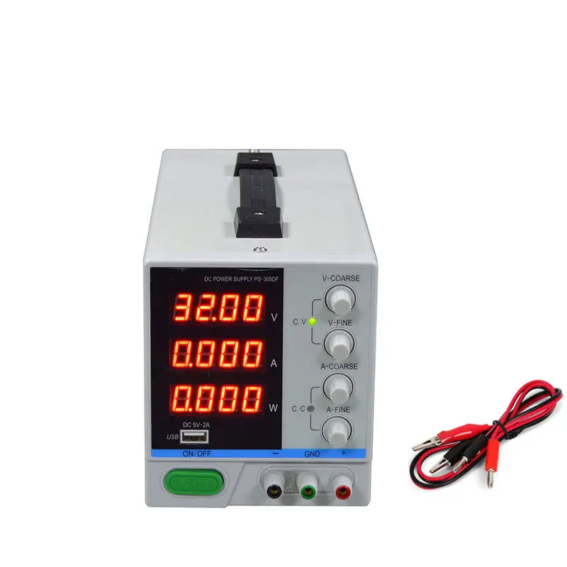 

DC Power Supply 4 Digital Display 30V 5A Adjustable Switching Power Supply for LAB Research USB Interface EU/US/UK/AU Plug