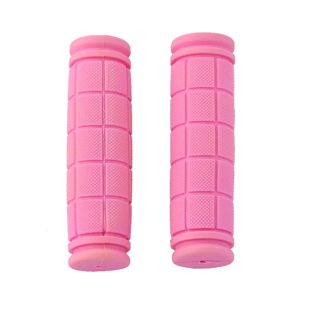 Skid-Proof Rubber Handlebar Grip Cover for MTB Fixie Bike Bicycle Pink Soft Rubber Handlebar handlebar cover handle bar end
