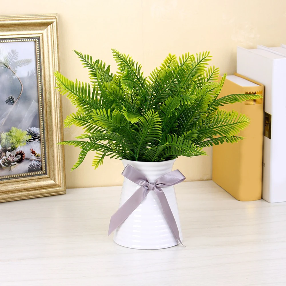 35 см Моделирование персидские листья зеленое растение маленький букет Искусственные растения Свадебные украшения для домашнего праздника
