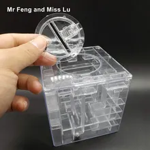 Прозрачный крутой Монетный лабиринт монета Сохранение Коробка 3D игра-головоломка Подарочный держатель детский подарок