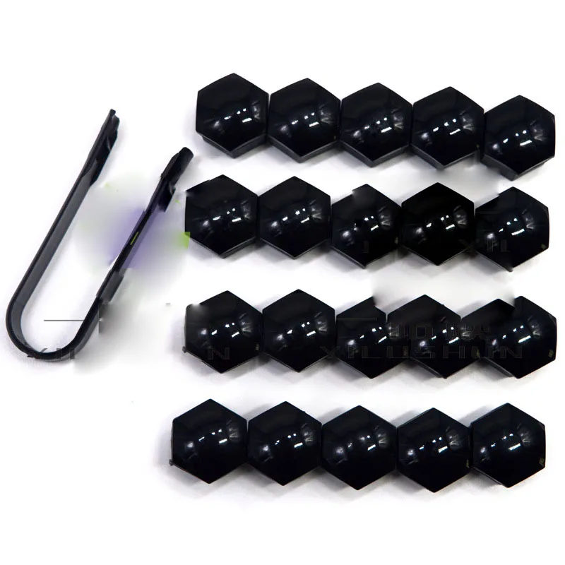 20pcs T39 17mm Flesh Pink Inner Hexagon Plastic Wheel Lug Nut Bolt