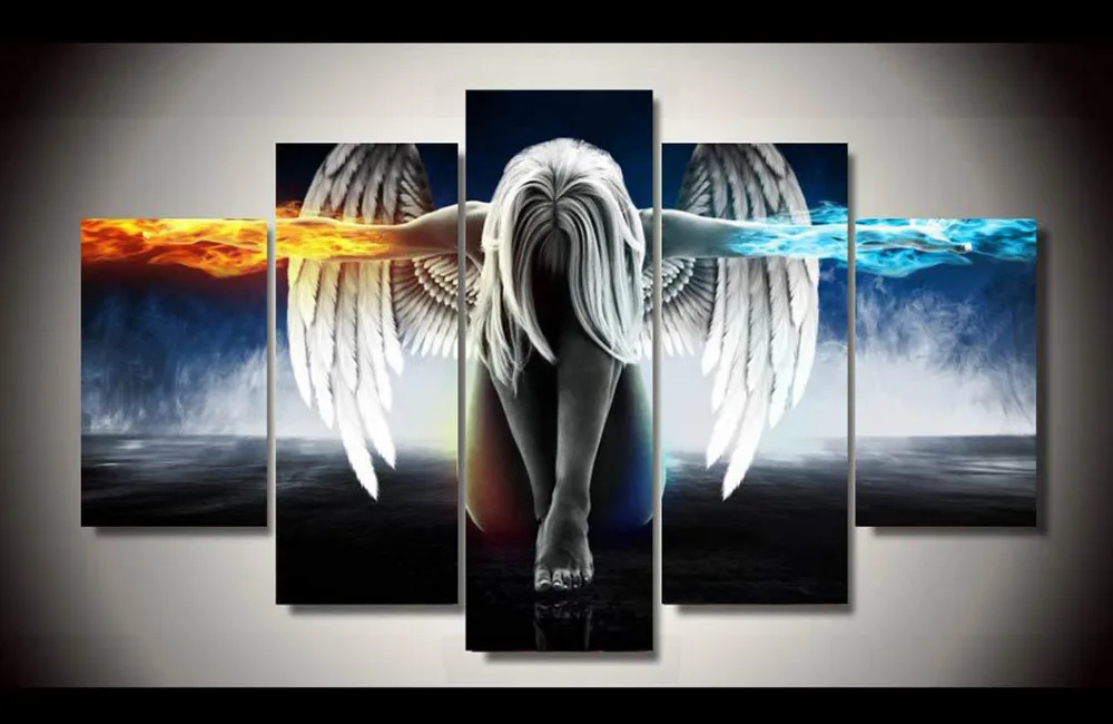 Five Piece Canvas Wall Art online get cheap framed art print picture wall art angel Five Piece Canvas Wall Art online get cheap framed art print picture wall art angel