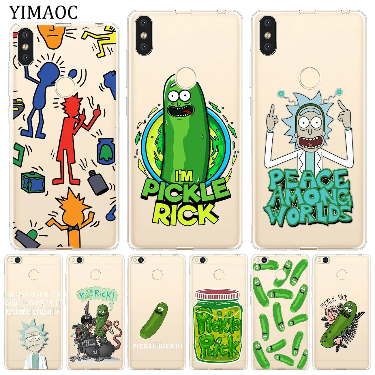 

YIMAOC Rick and Morty pickle rick Soft Case for Xiaomi Redmi K20 Pro 7A 6A 4A 4X S2 GO Note 8 7 6 5 Pro Plus 4 Cover