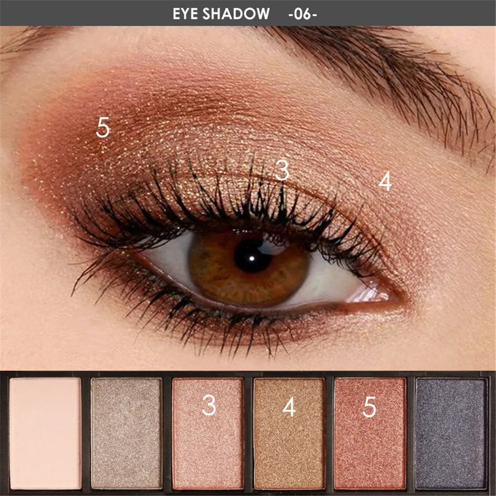 Focallure 6 цветов Naked Eye Shadow Тени для бровей Макияж набор ню