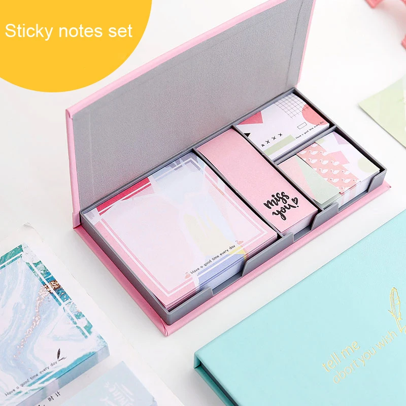 Formthenon Sticky Notes Set Kawaii Cute Girly Memo Pad Planner