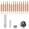 15Pcs/Set Pure Copper Solder Iron Tip Non-magnetic Tip For Soldering Rework Station 936 909d 853D 936 ► Photo 1/3