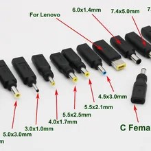 1 шт. зарядное устройство для ноутбука адаптер конвертер Тип C Женский DC разъем питания до 4,0 мм 4,8x1,7 мм/5,5x2,1 мм/2,5 мм/7,4x5,0 мм для lenovo hp DELL