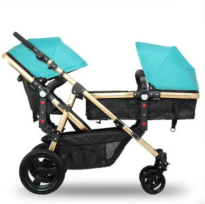 Twin baby font b stroller b font can sit lie suspension high landscape light can be
