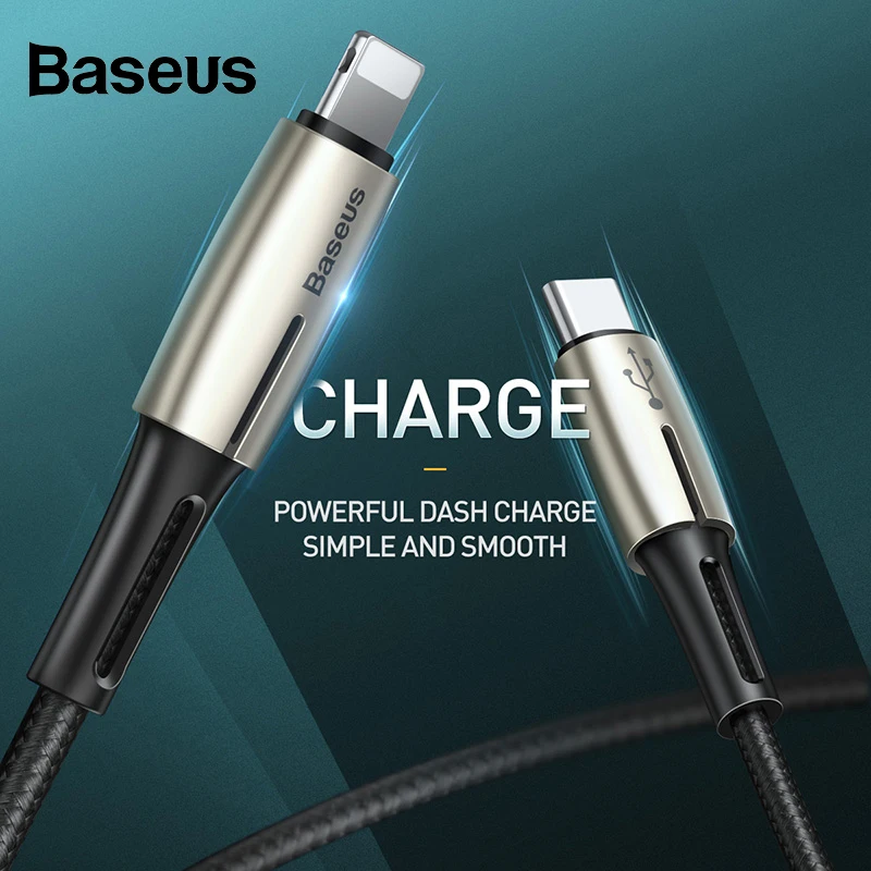 

Baseus Quick Charging Dash Cable Type-C for ios System Mobile Phones Data Cable PD 18W Flash Charge Cable For iPhone 11 X XR 8