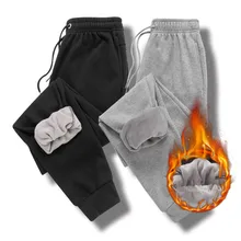 Новые модные мужские зимние штаны для бега из плотного флиса, мужские хлопковые свободные штаны, бархатные тренировочные Мужские штаны для бега, джоггеры, повседневные брюки