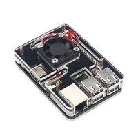 6-layer Raspberry Pi 3 Model B+ Plus Acrylic Case Shell Enclosure with Cooling Fan for Raspberry Pi 3 Case Fan