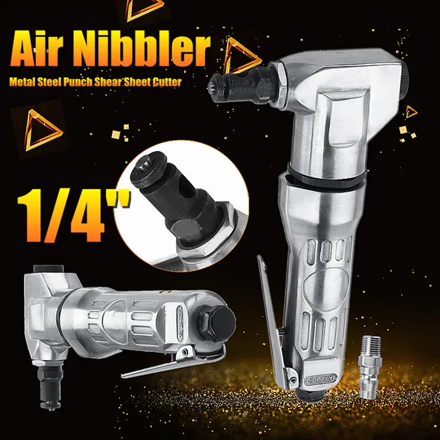 Heavy Duty Air Nibbler Metal Steel Punch Shear Sheet Cutter 200mm 1/4″ Air Inlet 90 PSI 2800 SPM Precise Lever Throttle Control