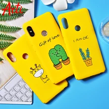 

Cute Case For Xiaomi Redmi 4X Case Hard Cartoon Cactus Yellow Cases For Xiaomi Redmi Note 5 Mi A1 Cover Coque Shock Proof