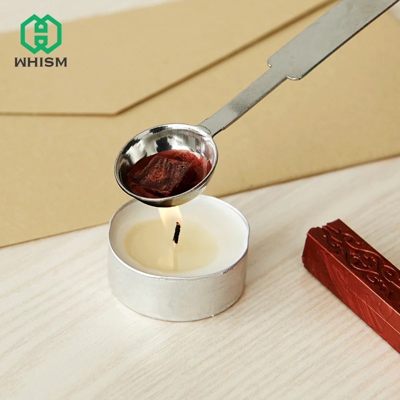 

WHISM Wax Stamp Wax Sealing Spoon Melting Stainless Steel Wax Seal Spoon for Envelope Cards Wax Seal Stamping Crafts