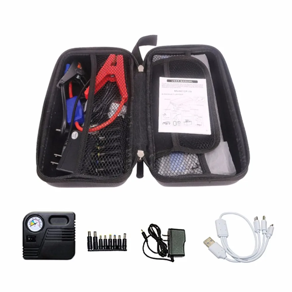 

12V 82800mAh Dual USB Output Car Jump Starter Portable Car Charger With Flash Light Battery Power Bank Emergency Power Supply