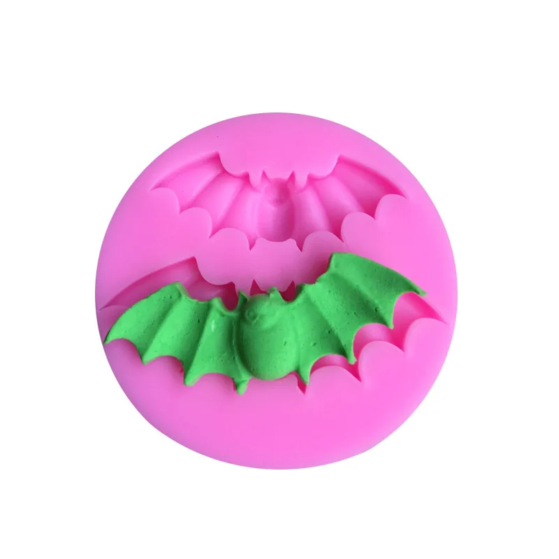 

4YANG Halloween Bat Silicone Mold Fondant Cake Confeitaria Baking Mould Soap Cupcake Pastry Chocolate Cupcake Decorating Tools