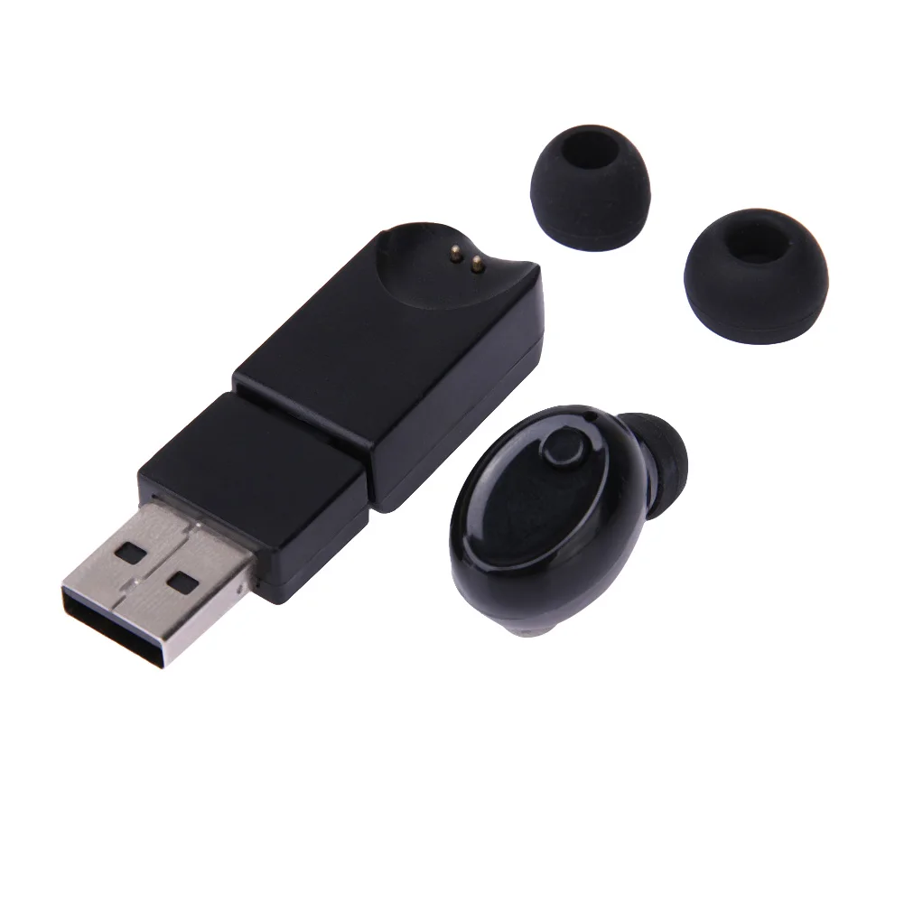 

VODOOL 2 in 1 Wireless Bluetooth Headphone Mini Ultralight V4.1 Wireless Invisible USB Car Headset Earphone for iPhones