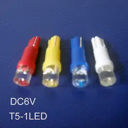 Высокое качество DC6V T5 LED приборов загорается T5 светодиодные лампы 6.3 В, водить автомобиль световой сигнал T5 индикаторы 6 В Бесплатная