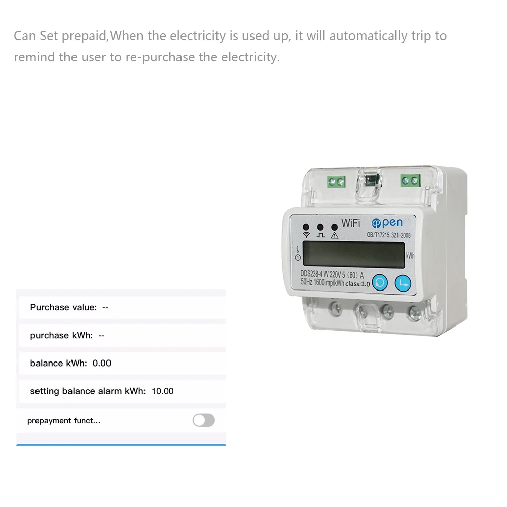 WIFI remote control Smart Switch with energy monitoring over/under voltage protection for Smart home