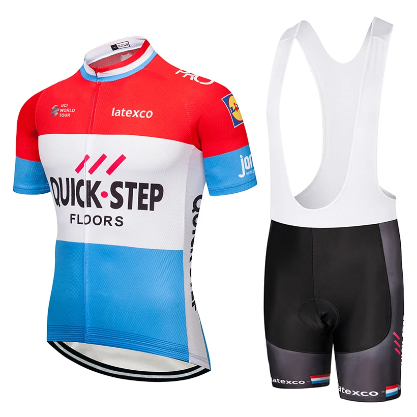 

2019 New QUICK STEP team cycling jersey gel pad bike shorts set MTB SOBYCLE Ropa Ciclismo mens pro summer bicycling Maillot wear