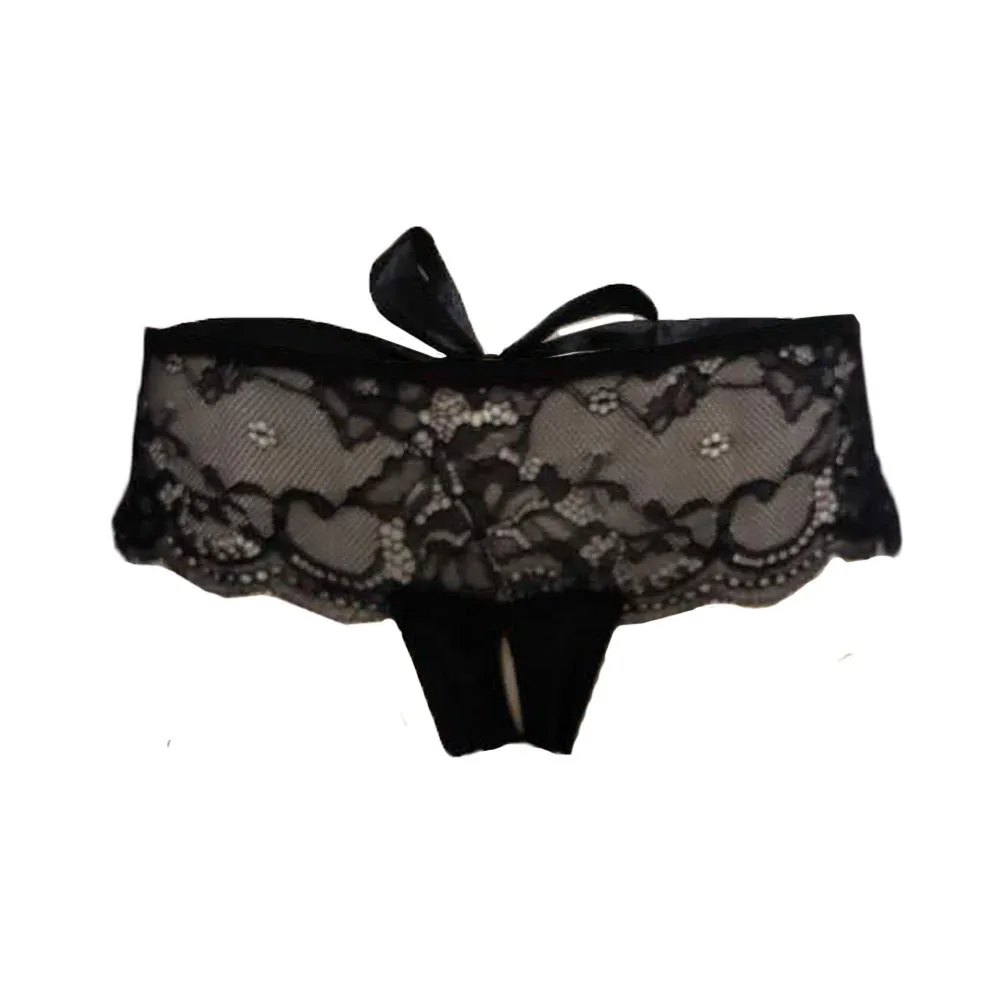 

Sleeper #5001 2018 NEW FASHION Women Plus Size Bandage Bowknot Underpant G-String Sexy T-back Lingerie solid hot Free Shipping