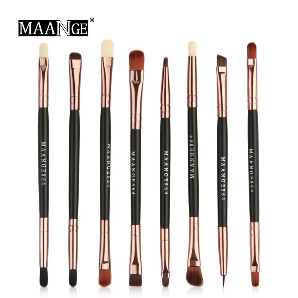 

8 pcs Makeup Brushes Set Double Head Eyeshadow Eyeliner Lip Brush Tool Blending Brush Set Tool Kit